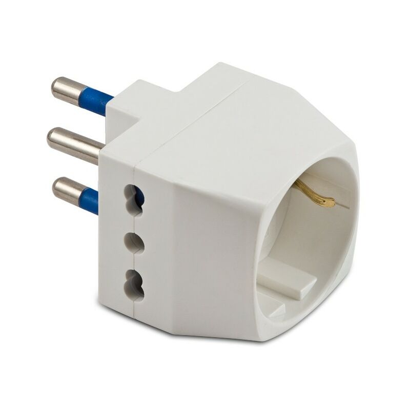 foto del prodotto adattatore triplo schuko 16a t bianco master cod. 05761 