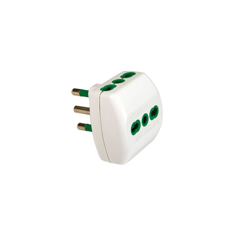 foto del prodotto adattatore triplo vertical system presa italiana bipasso 2p t 16a