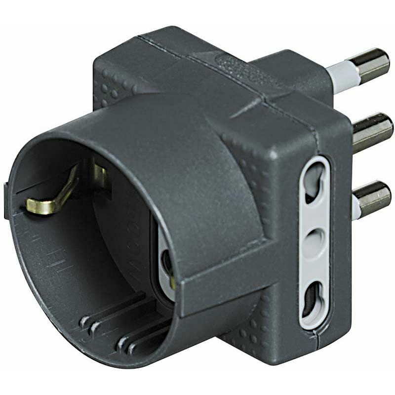 foto del prodotto adattatore tris schuko 2bip.grigio