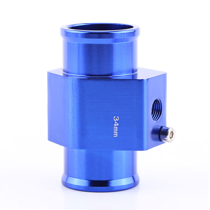 foto del prodotto adattatore universale per sensore di temperatura per tubo flessibile per giunzione temperatura acqua per auto in metallo blu 34 mm zoternen