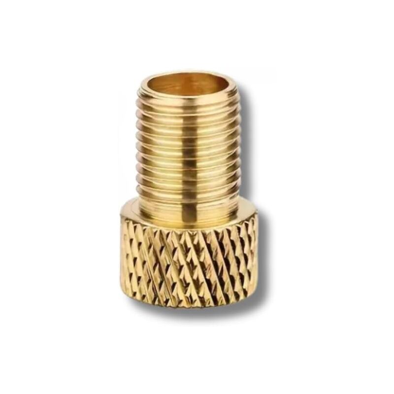 foto del prodotto adattatore universale per valvola bici in ottone converti da presta a schrader bicicletta, adattatore pompa gonfiaggio bici,convertitore,pompa sfera