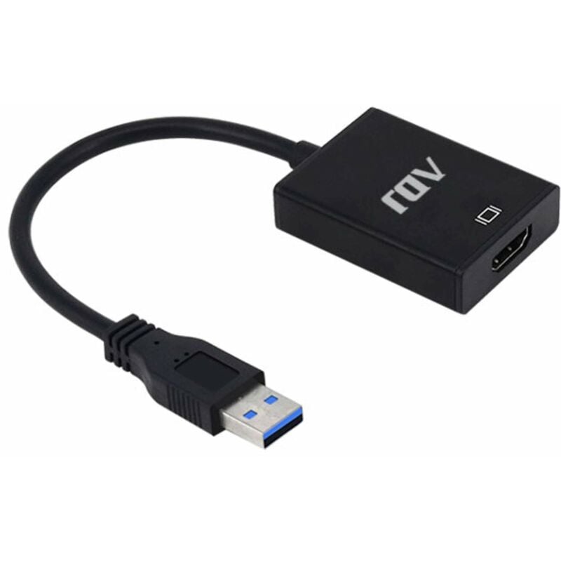 foto del prodotto adattatore usb 3.0 hdmi m f bk con cavo adj
