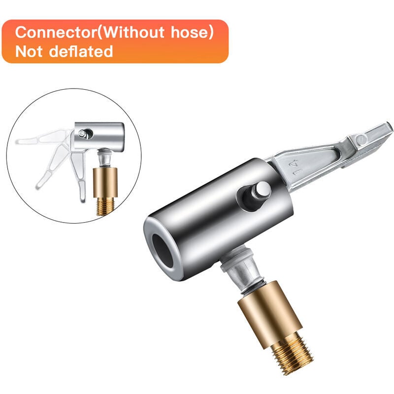 foto del prodotto adattatore valvola pneumatici auto, ugello gonfiatore pneumatici auto portatile adattatore bocca filettata accessori connettore pompa aria auto non