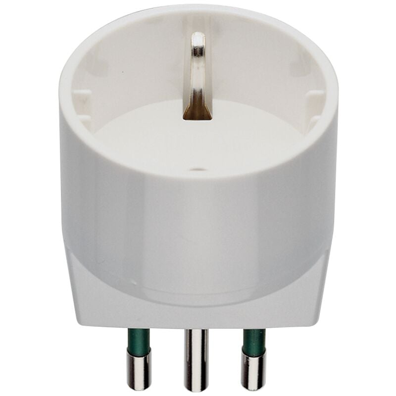 foto del prodotto adattatore vimar spina 2p t 10a s11 presa 2p t 16a p30 bianco - 00302.b