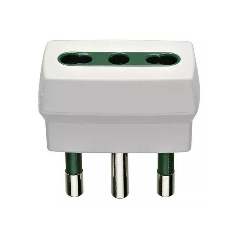 foto del prodotto adattatore vimar spina s17 bpresa p17 11 bianco 00300.b