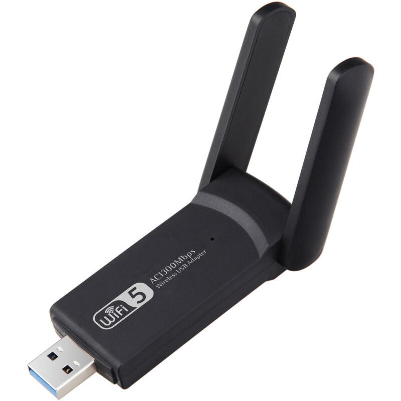 foto del prodotto adattatore wifi usb per pc, ac300m adattatore di rete wireless usb wi fi dongle 802.11ac con doppia banda 2,4 ghz 5 ghz ad alto guadagno, doppie