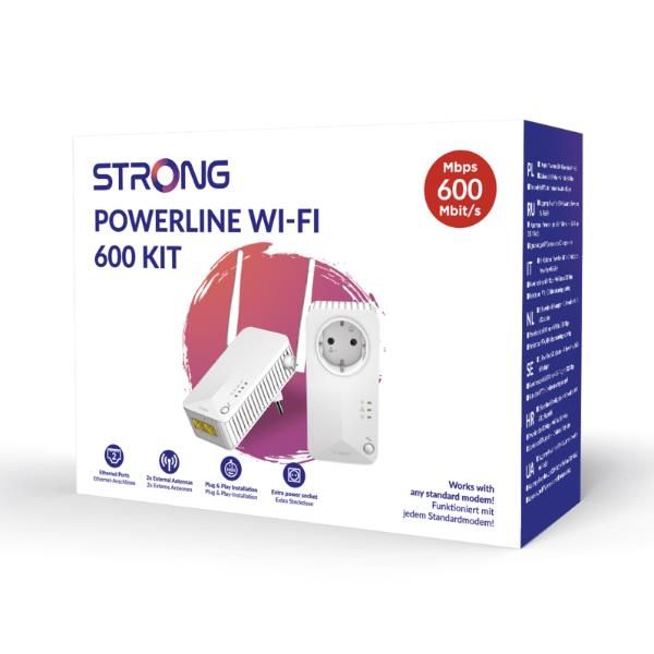 foto del prodotto adattatori ethernet - powerline wi-fi 600 kit 2x - powerlwf600duoeuv2