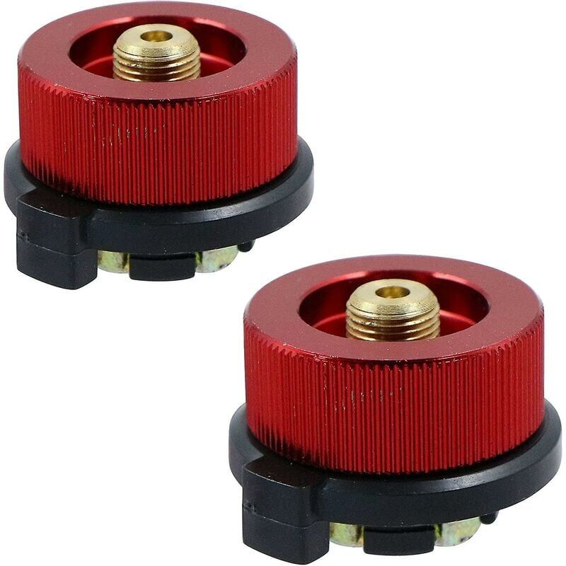 foto del prodotto adattatori per bombole di gas in confezione da 2 fornello da campeggio, cartucce di gas per esterni, conversione a vite