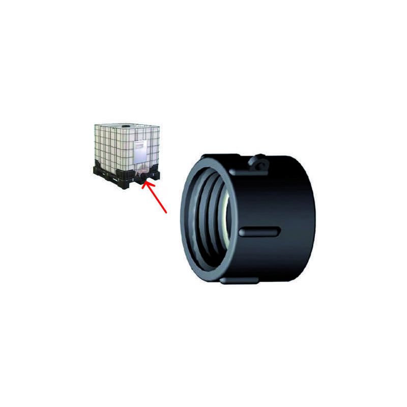 foto del prodotto adattatori raccordi per cisterne in ppl conneessione s6x6 uscita ff 1 1 2 cf. 3 pz