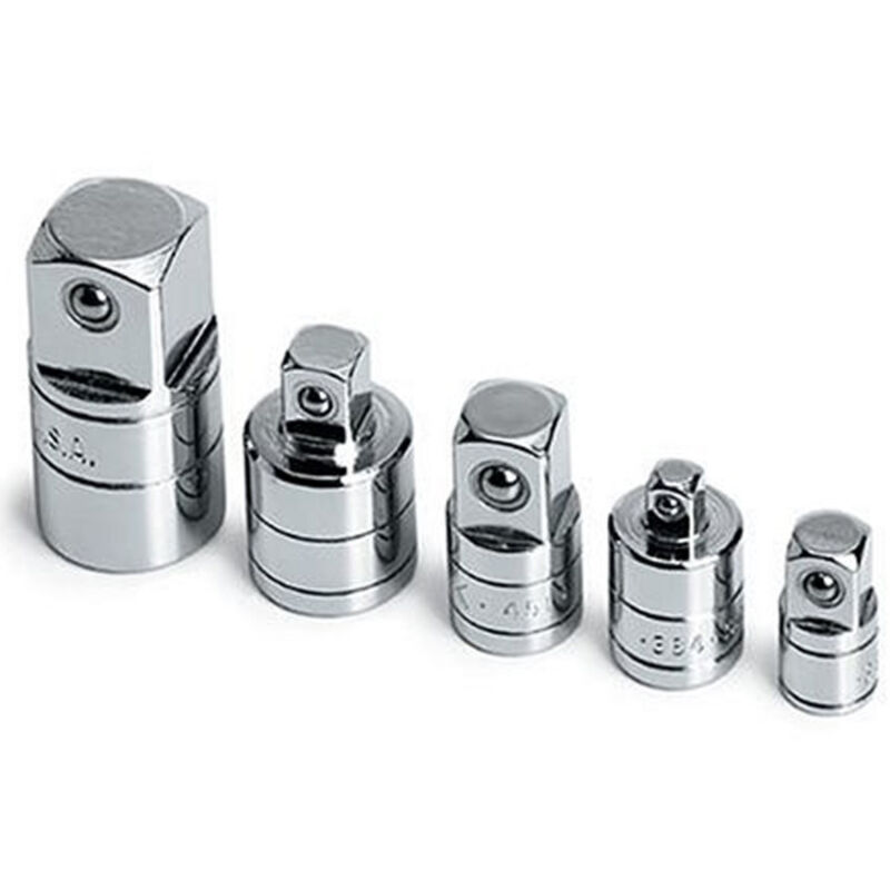 foto del prodotto adattatori riduttori per bussole 5 pz per utensili aria chrome vanadium trade shop traesio