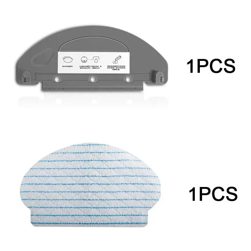 foto del prodotto adatto per gli accessori del robot spazzante ecovacs t5 dx55 n8 pro, supporto per panno 1, panno per mocio potente 2 dpzo