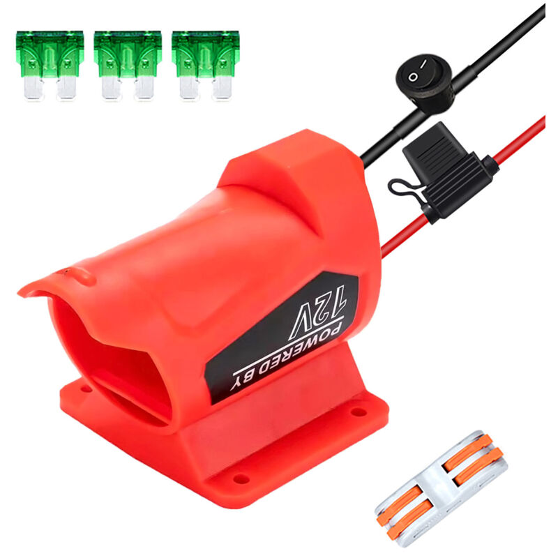 foto del prodotto adatto per milwaukee milwaukee12vm12 adattatore per batteria al litio per utensili elettrici convertitore per assicurazione fai da te
