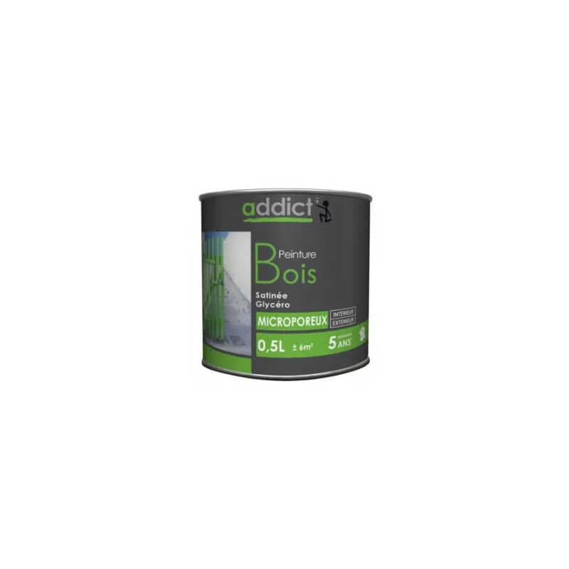 foto del prodotto addict vernice speciale per legno, grigio minerale satinato, 0,5 litri.