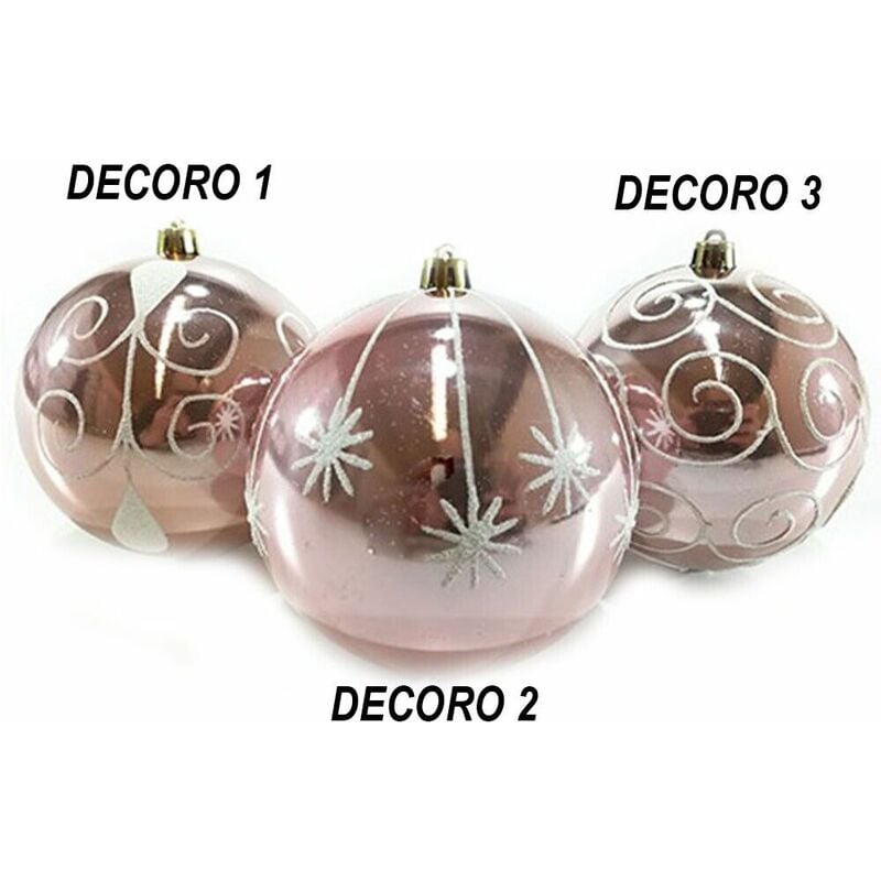 foto del prodotto addobbi natalizi palline per decorazioni albero di natale set da 6 rosa molto belle e particolari decoro decoro 3