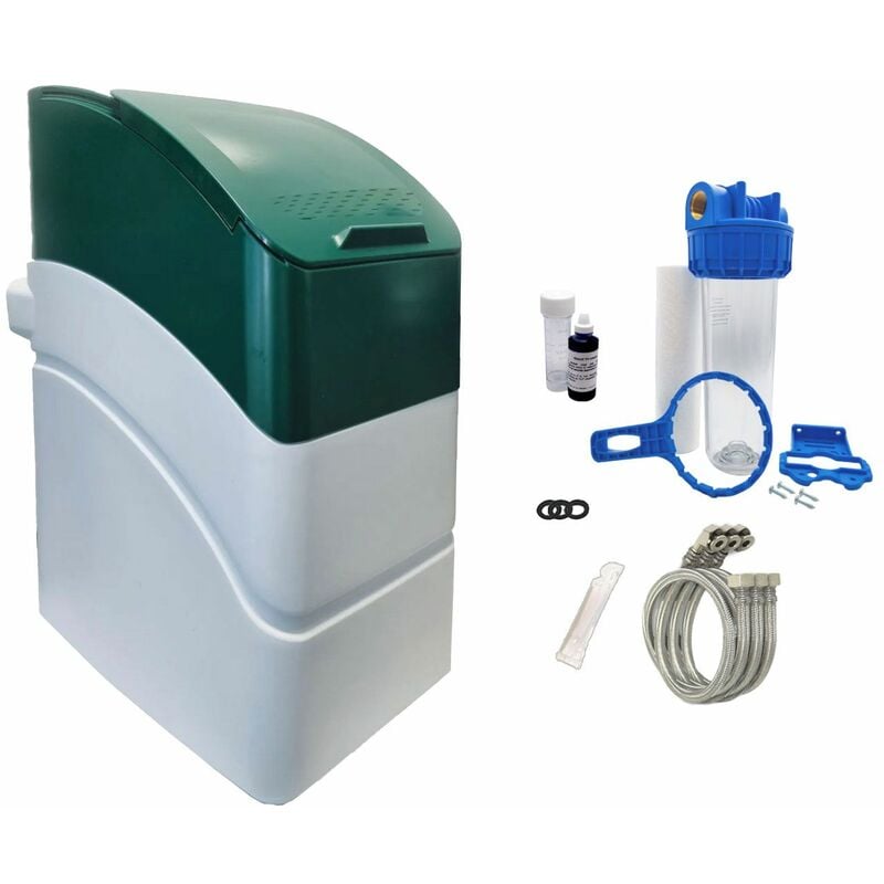 foto del prodotto addolcitore senza energia elettrica valvola volumetrica meccanica kube 8l completo di accessori