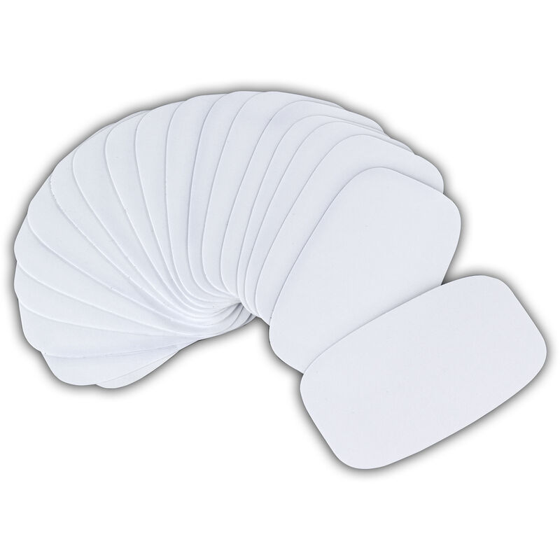 foto del prodotto adesivi per pantaloni, orli senza cuciture usa e getta per pantaloni, set di 20 pezzi, plastica, 9 x 5 cm, bianco wenko