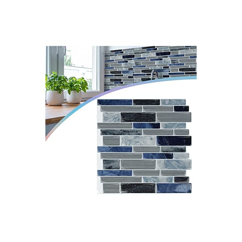 foto del prodotto adesivi per piastrelle 30x30 cm pellicola per piastrelle in pvc confezione da 10 1 set di pellicole decorative pellicola autoadesiva piastrelle