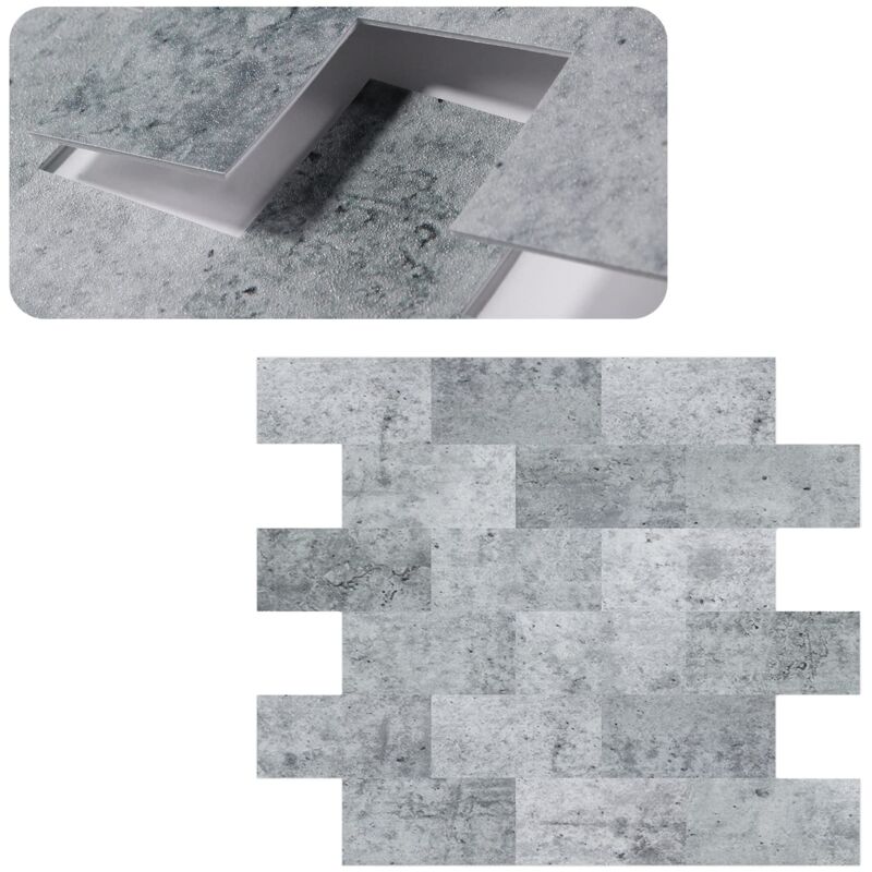 foto del prodotto adesivi per piastrelle rivestimenti in pvc 34x29 cm al pezzo pellicola per piastrelle 10 pezzi piastrelle adesive tagliabile a misura piastrelle da