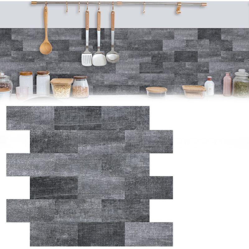 foto del prodotto adesivi per piastrelle rivestimenti in pvc 34x29 cm al pezzo pellicola per piastrelle 10 pezzi piastrelle adesive tagliabile a misura piastrelle da