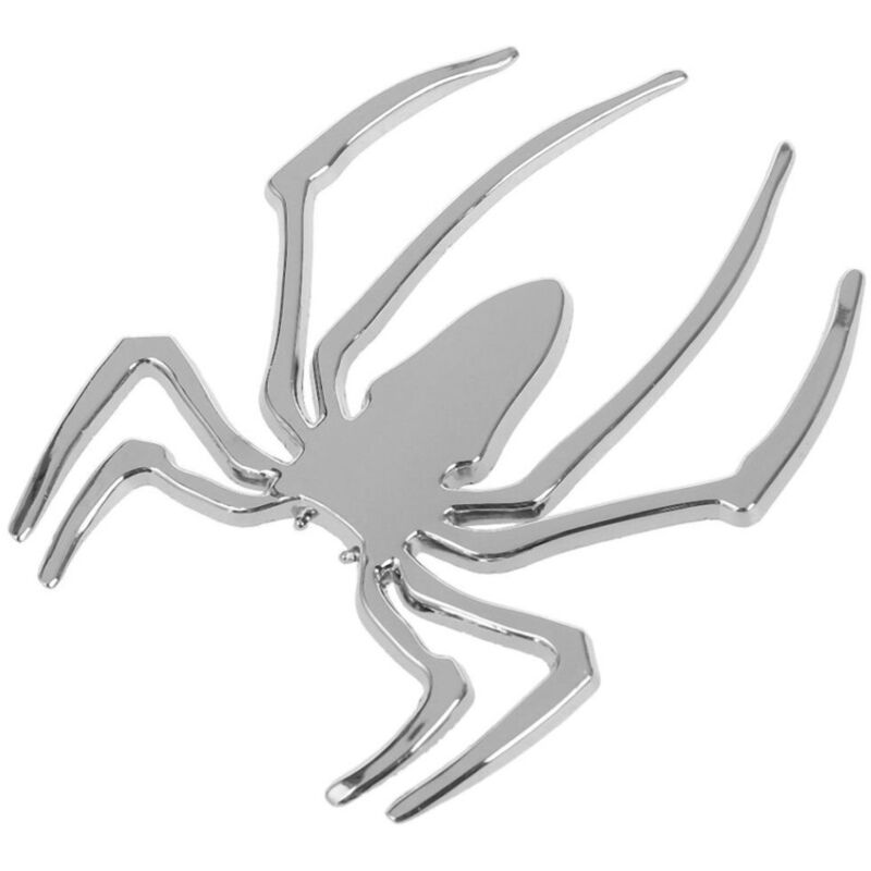 foto del prodotto adesivo 3d in metallo cromato per auto figura stemma ragno spider sticker trade shop traesio