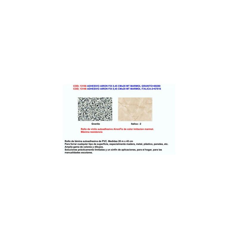 foto del prodotto adesivo airon fix 0,45 cm x 20 m italica marmo 267616