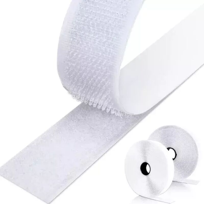 foto del prodotto adesivo antigraffio biadesivo 8m, nastro adesivo antigraffio nastro autoadesivo con gancio e anello per tappeti da parete, tappeti 20 mm bianco 
