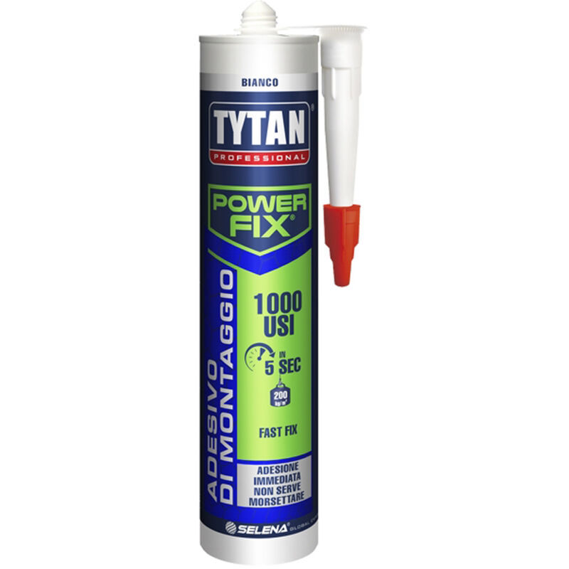 foto del prodotto adesivo di montaggio colla montaggio assemblaggi power fix 1000 usi tytan 1000 usi bianco 300 ml