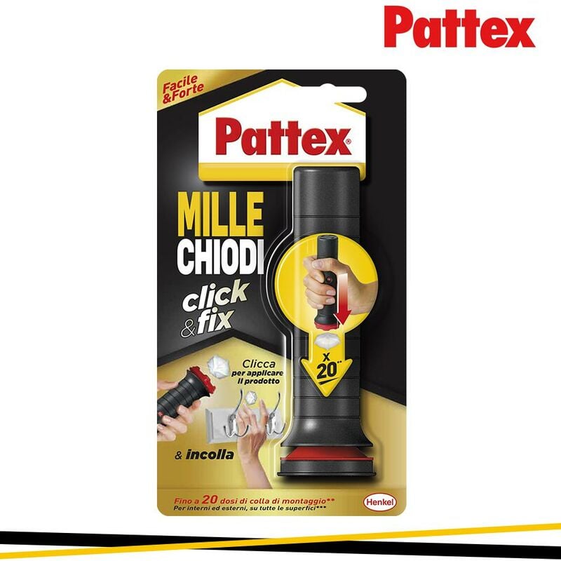 foto del prodotto adesivo di montaggio millechiodi click fix strip pattex 30 gr