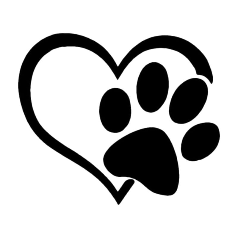 foto del prodotto adesivo in vinile puppy love, adesivo nero per auto, camion, computer portatili, pareti e finestre. sollbry