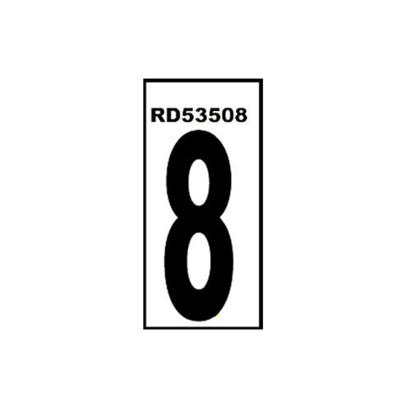 foto del prodotto adesivo normaluz numero 8 4,6x14 pvc glasspack 0,4 rd53508