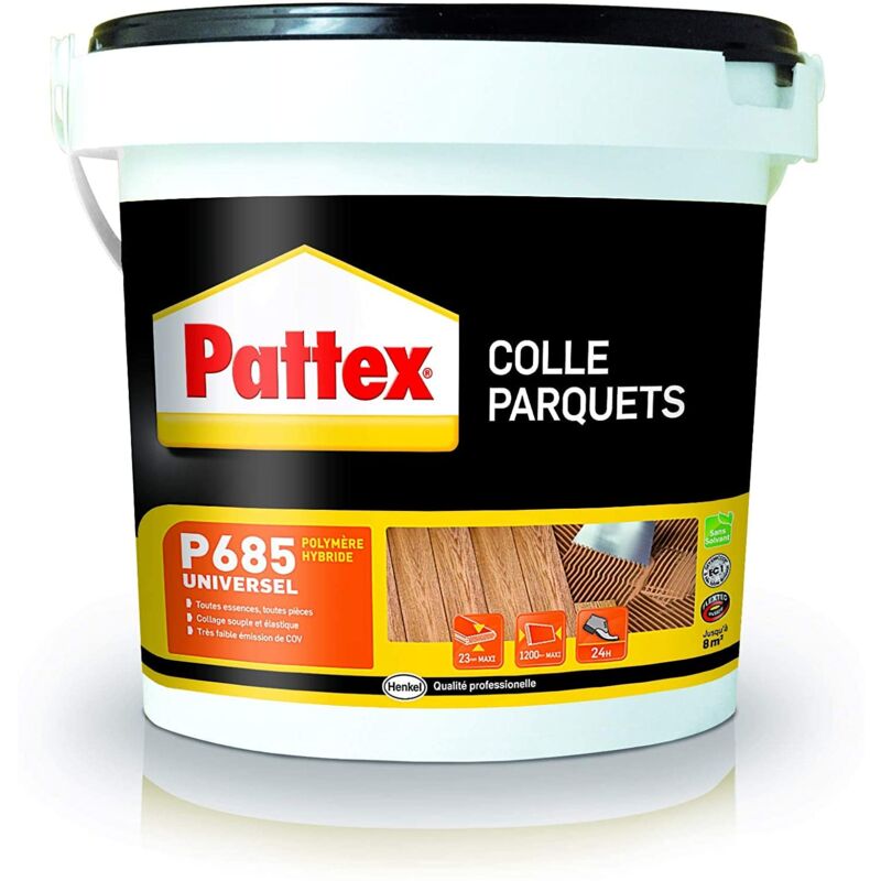 foto del prodotto adesivo per parquet p685 colla polimerica per qualsiasi tipo di parquet e lunghezza del foglio, adatto su pavimenti riscaldati, garantisce un