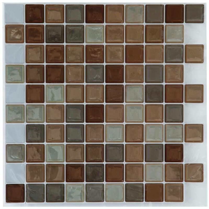 foto del prodotto adesivo per piastrelle quadrato brown atmosphera cr ateur d int rieur