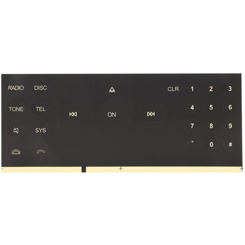 foto del prodotto adesivo per pulsante radio ymiko, adatto per modelli dal 2008 al 2014, adesivo per pulsante radio cd per auto, adesivo per pulsante radio zoternen