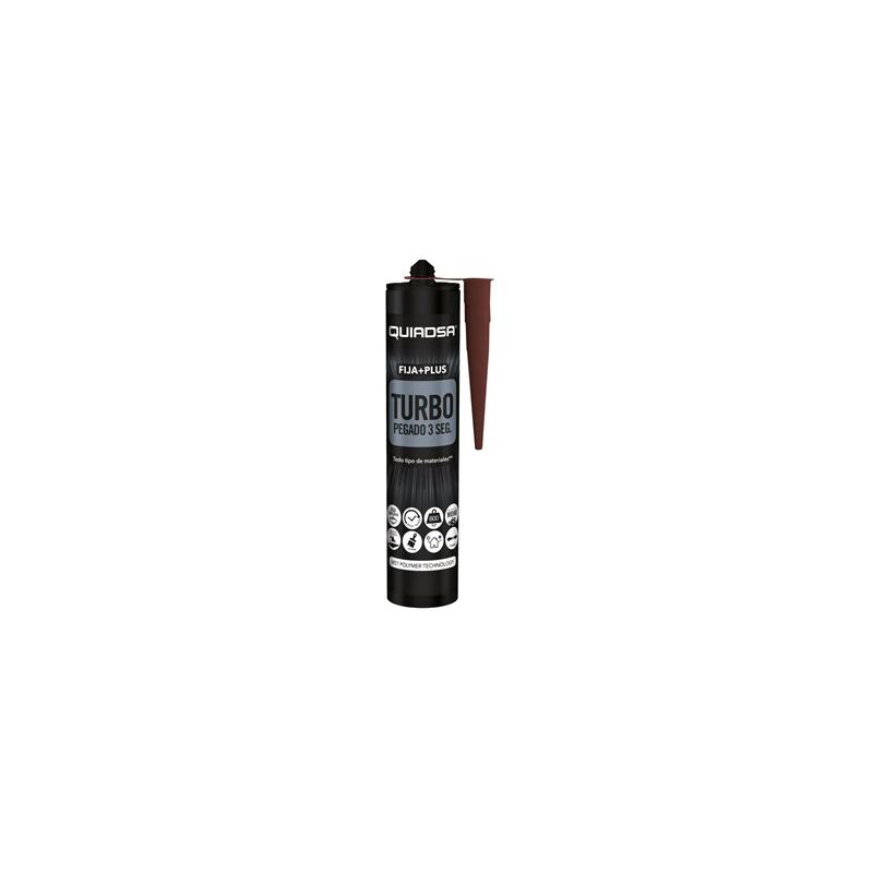 foto del prodotto adesivo polimerico elastico rapido fija plus turbo per interni ed esterni, marrone 290 ml 