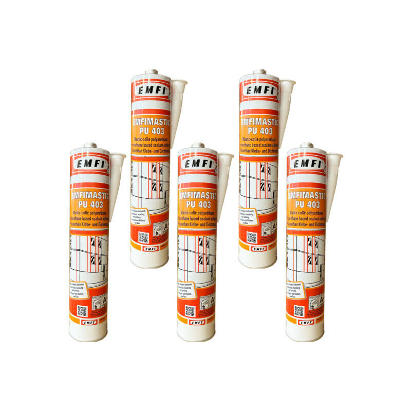 foto del prodotto adesivo poliuretanico emfi pu 40 fc bianco 300ml x5