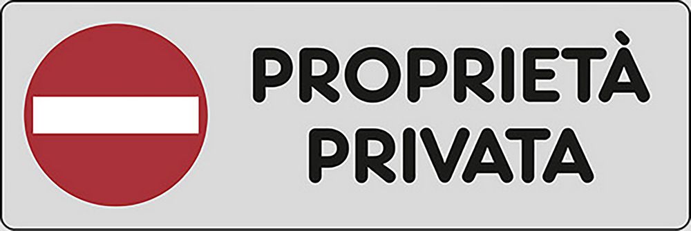 foto del prodotto adesivo propriet privata abitazioni cancello 15cmx5cm