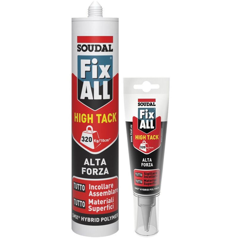 foto del prodotto adesivo sigillante fix all high tack soudal 125 ml bianco
