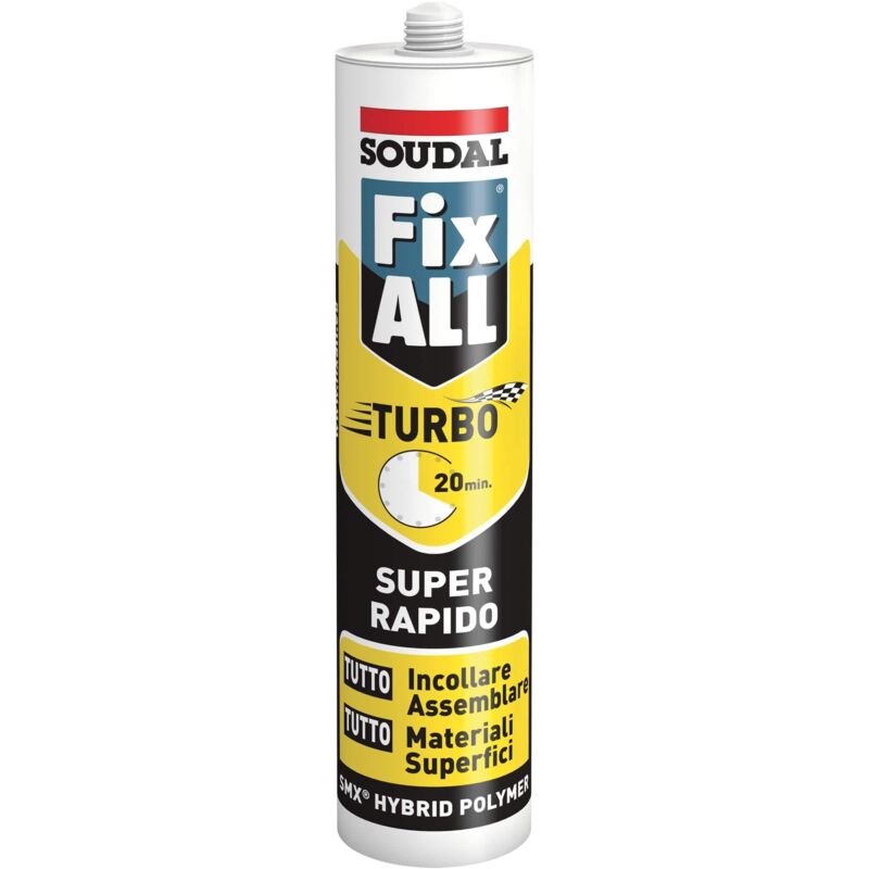 foto del prodotto adesivo sigillante fix all turbo soudal 125 ml bianco