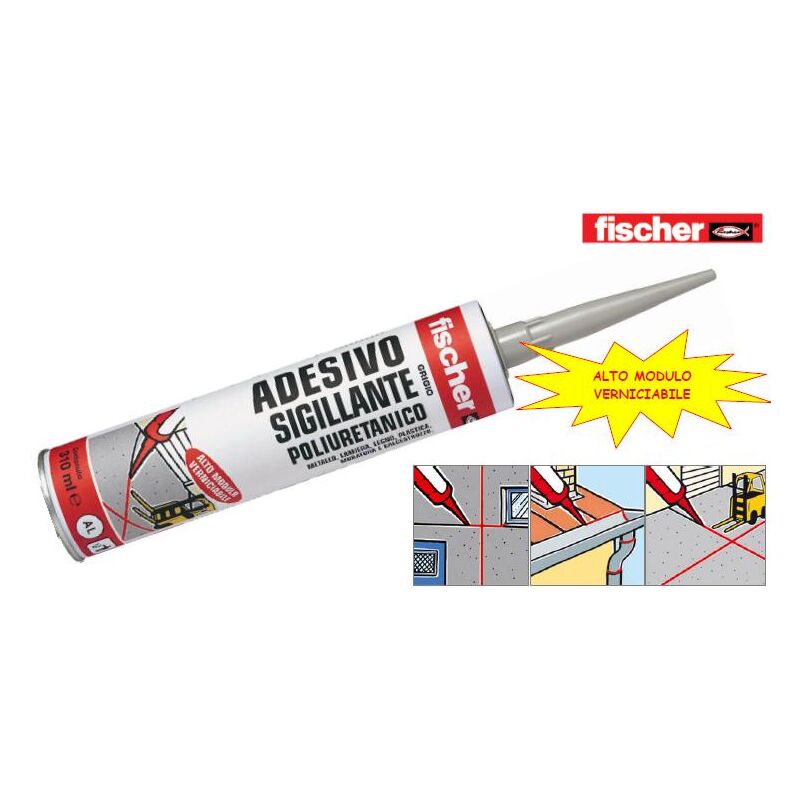 foto del prodotto adesivo sigillante poliuretanico asp fischer ml.310 colore grigio