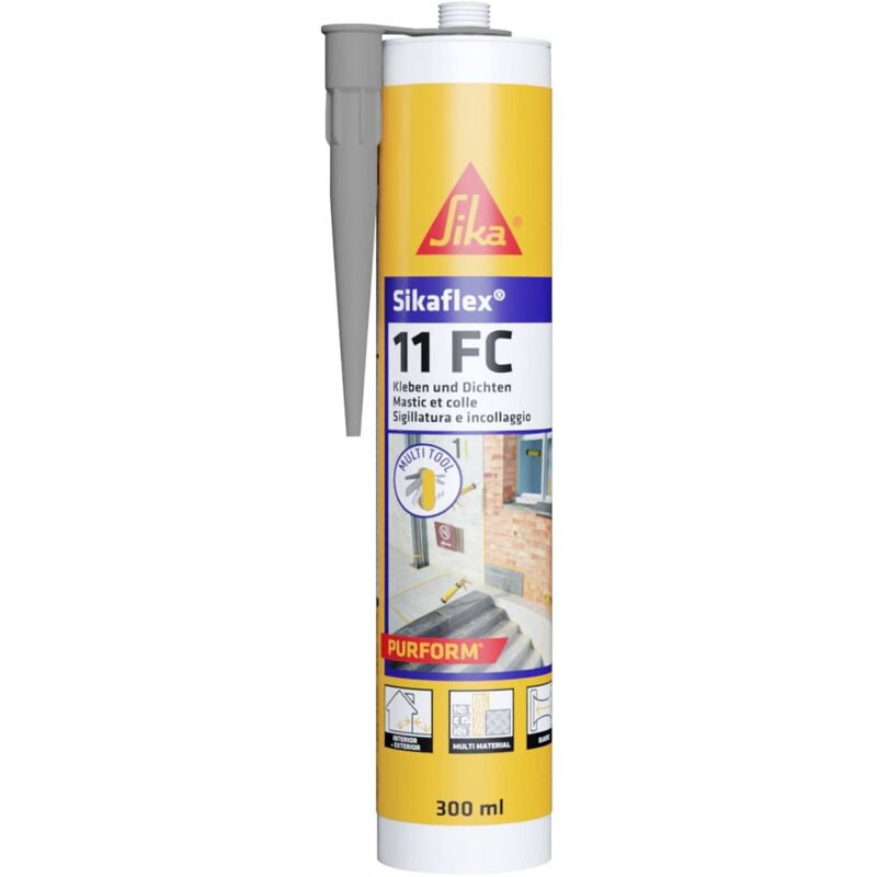 foto del prodotto adesivo sigillante sika flex 11fc purform colore grigio cartuccia 300 ml