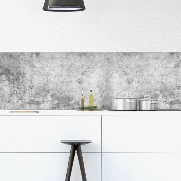 foto del prodotto adesivo tecnico da cucina lavabile e certificato ignifugo paraschizzi cemento 260x60