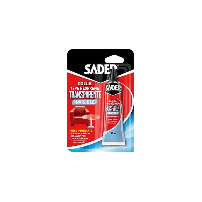 foto del prodotto adesivo trasparente a contatto, tubo da 55 ml.