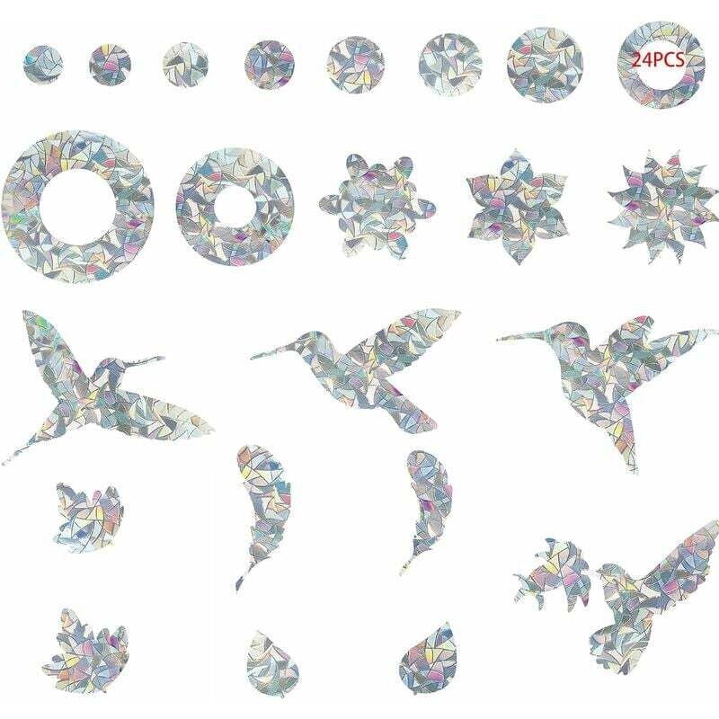 foto del prodotto adesivo ulisem bird, adesivi anticollisione per finestre, protezione per porte in vetro, silhouette, adesivo anticollisione per evitare persone e