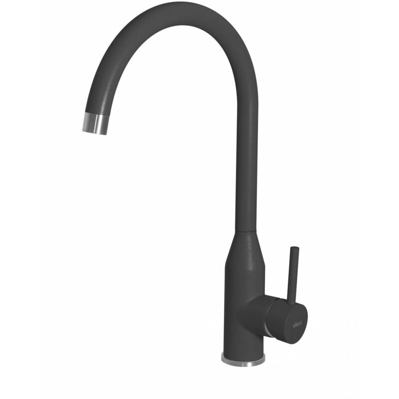 foto del prodotto adige. tipo di beccuccio standard, colore del prodotto nero, materiale del rubinetto granitek. altezza sopra la superficie di fissaggio max 