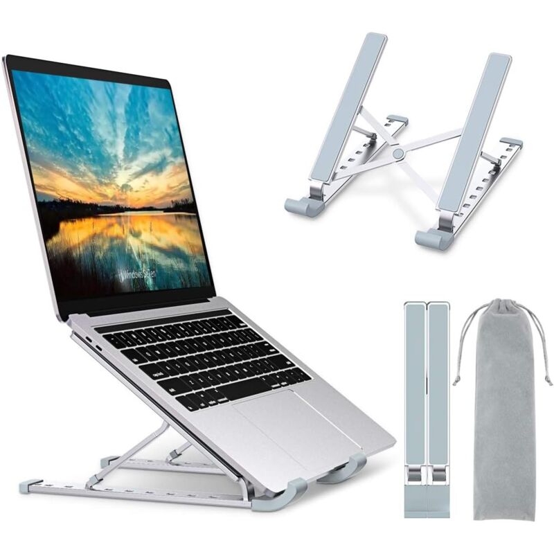 foto del prodotto adjustable laptop stand, vented heatsink for 10 15.6 laptops