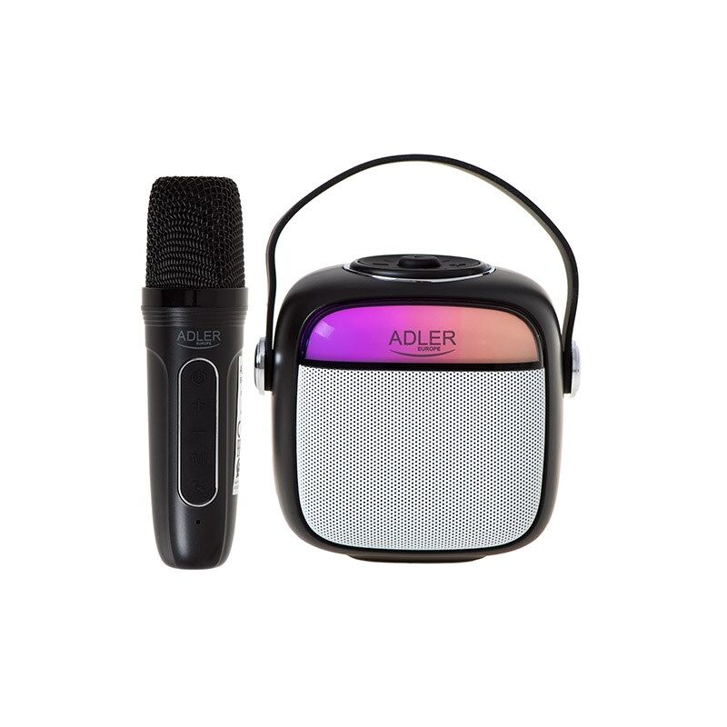 foto del prodotto adler altoparlante karaoke ad 1199 nero con microfono sd usb aux bluetooth