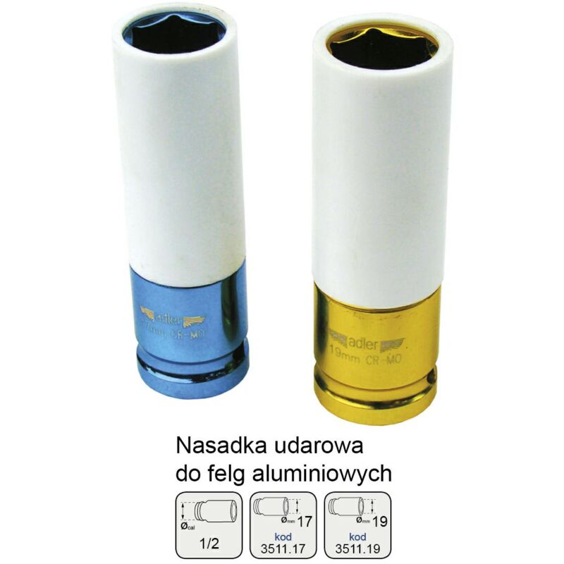 foto del prodotto adler nasadka do felg aluminiowych 1 2 17mm