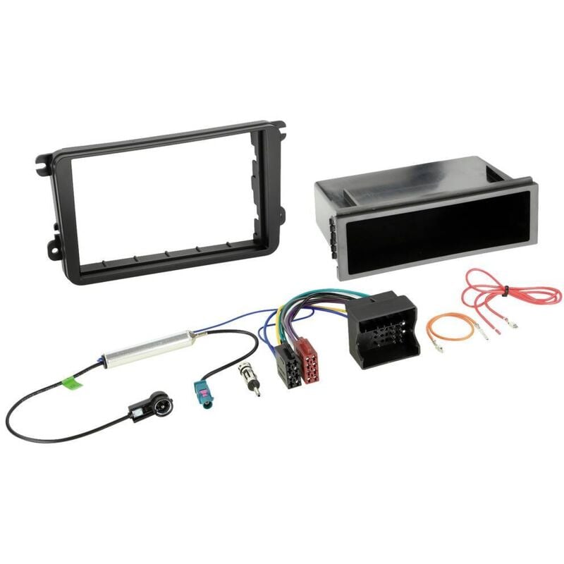 foto del prodotto adnauto acv 611320 15 01 mascherina per installazione autoradio doppio din adatto per marca auto seat, skoda, volkswagen