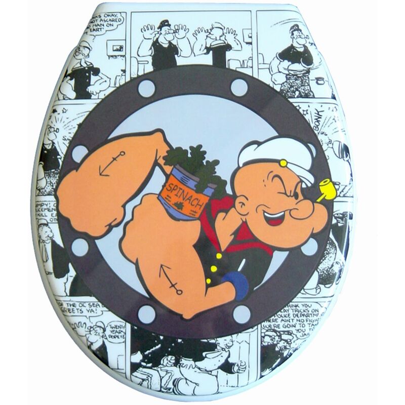 foto del prodotto adob sedile copri wc in duroplast, modello comic , con chiusura rallentata, removibile per pulizia, 59824