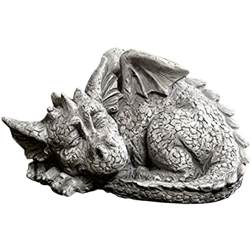 foto del prodotto adorabile drago addormentato decorazione da giardino ornamenti per esterni ornamenti d arte